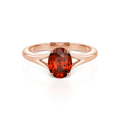 Jeulia Oval Cut Solitaire Sterling Silver Ring