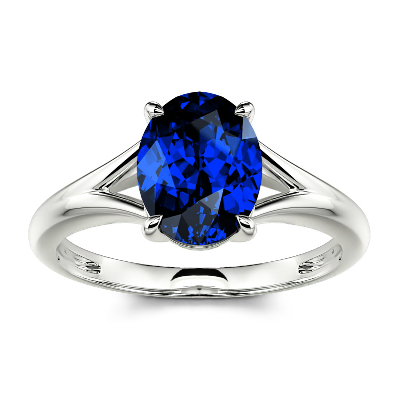 Jeulia Oval Cut Solitaire Sterling Silver Ring
