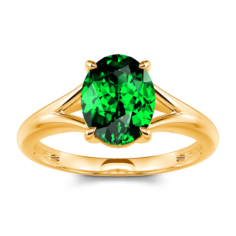 Jeulia Anillo con solitario de corte ovalada de plata de ley