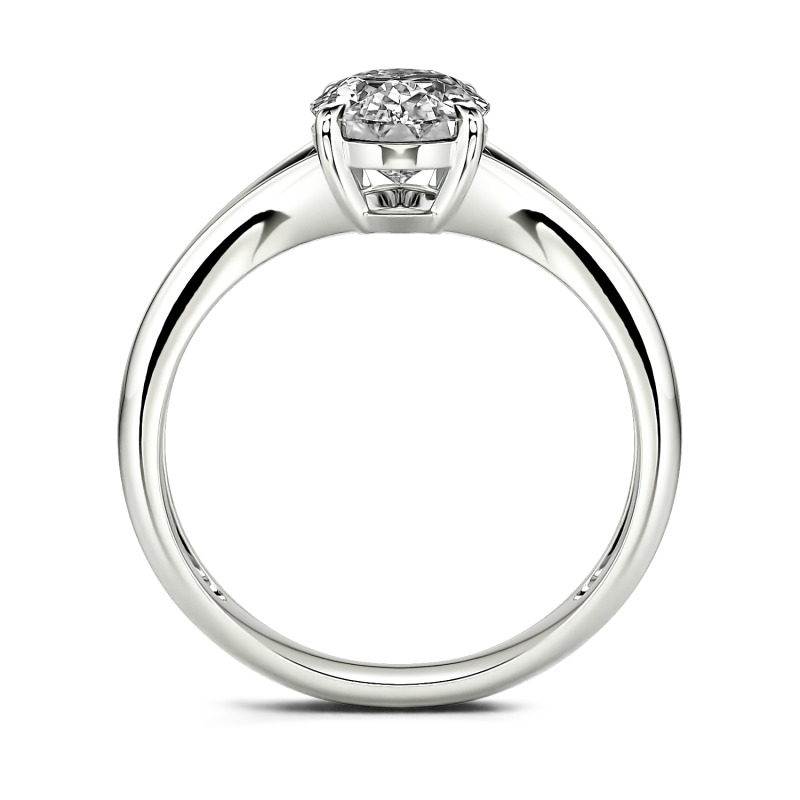 Jeulia Oval Cut Solitaire Sterling Silver Ring