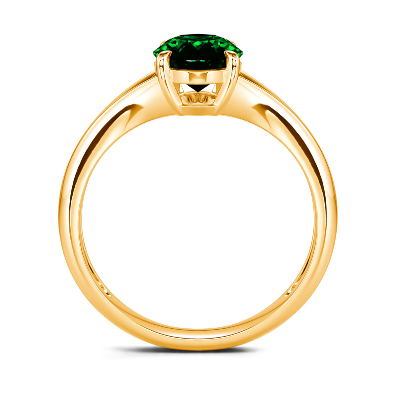 Jeulia Anillo con solitario de corte ovalada de plata de ley
