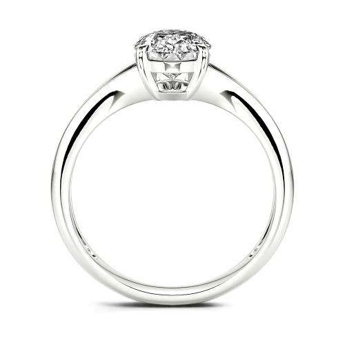 Jeulia 10K/14K/18K Gold Platinum Oval Cut Solitaire Ring