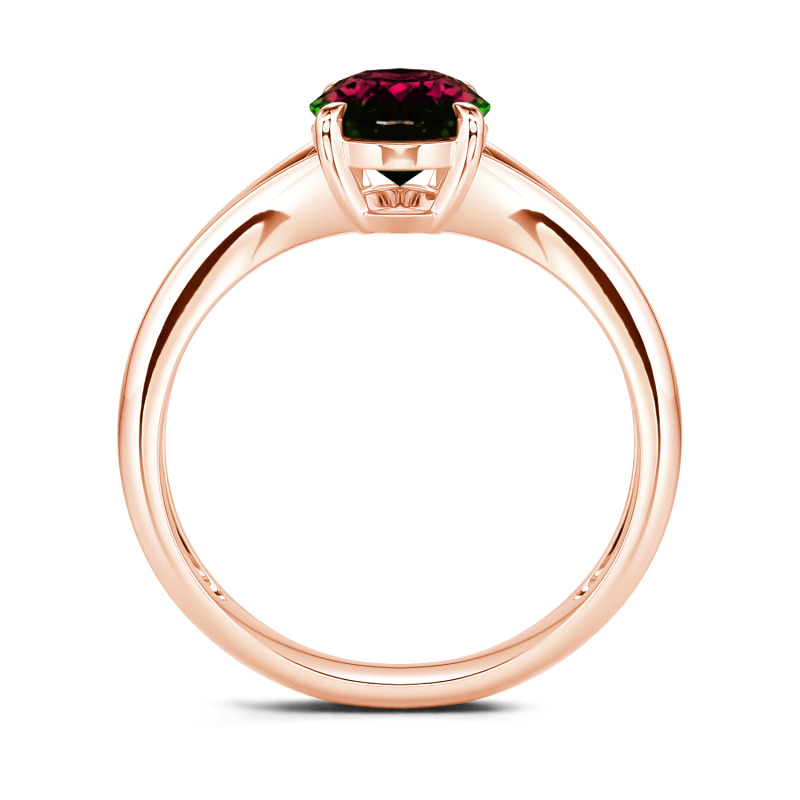 Jeulia ソリティア オーバルカット 10K 14K 18K ゴールド プラチナ リング