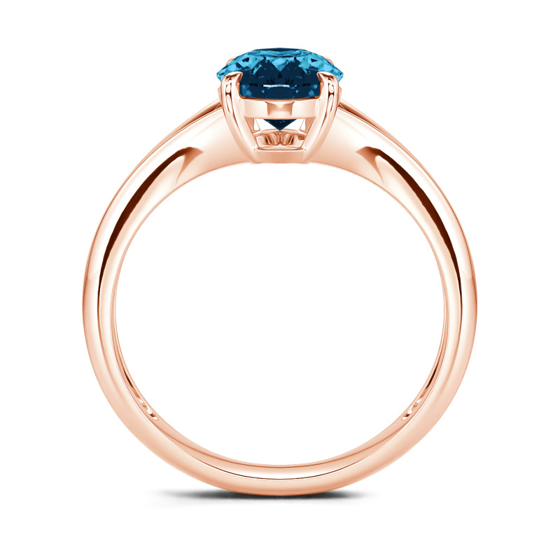 Jeulia 10K/14K/18K Gold Platinum Oval Cut Solitaire Ring