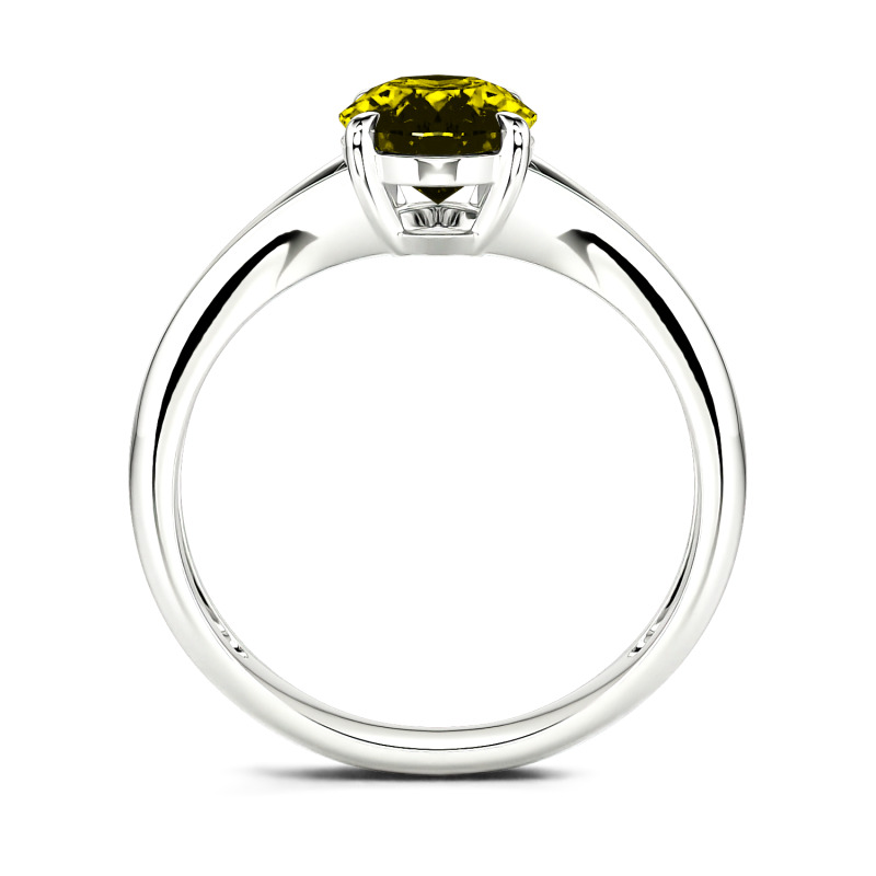 Jeulia Moissanite Anello 10K/14K/18K Oro Platino Solitario Taglio Ovale