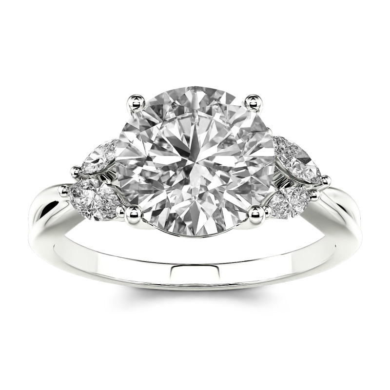 Jeulia Diamond White Gold Ring Custom Design