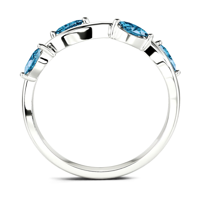Jeulia 10K/14K/18K Or Platine Moissanite Branche et Feuilles Coupe Marquise Bague