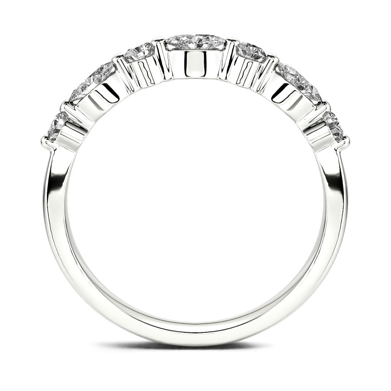 Jeulia Churumbela 10K/14K/18K oro alternando de corte redonda y marquesa