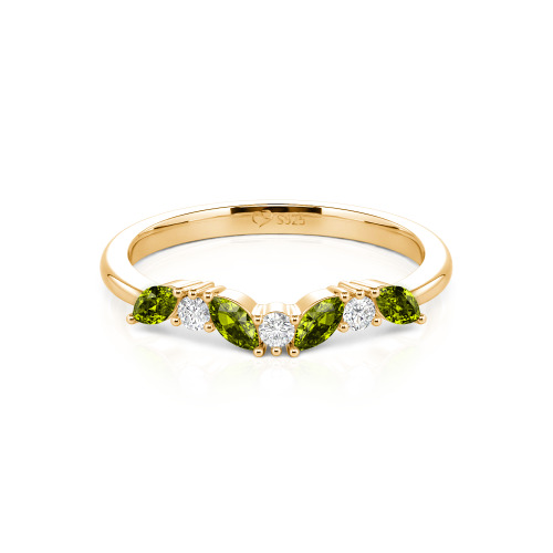 Jeulia "Never Withering Petals" Sterling Silver Women's Band
