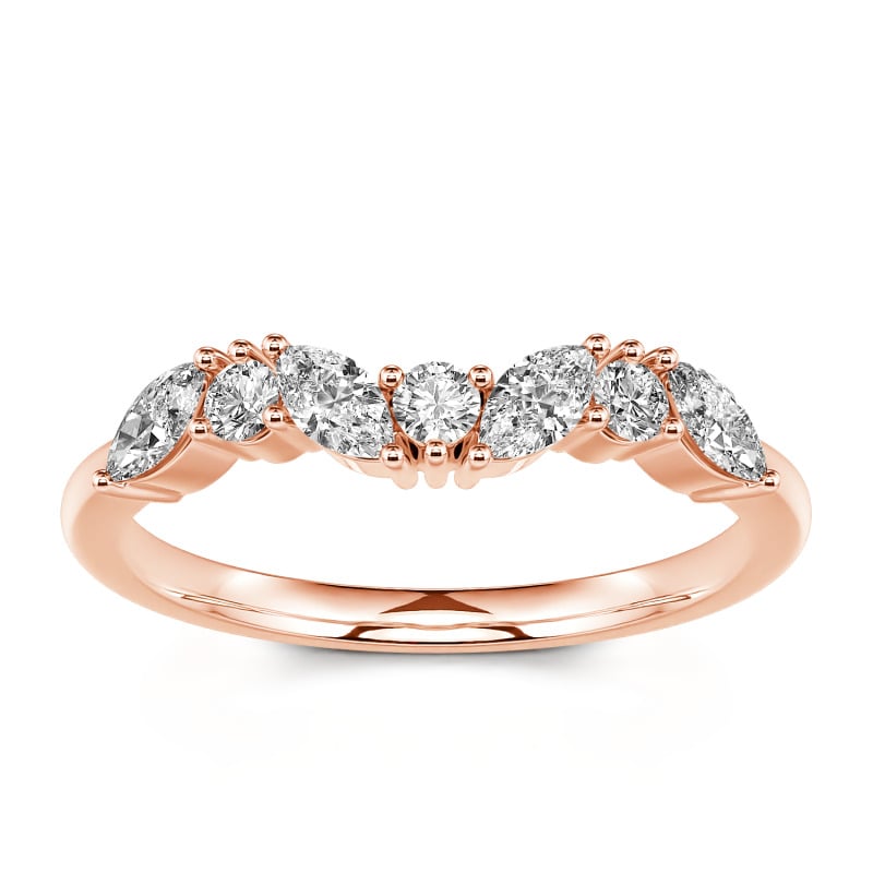 Jeulia "Never Withering Petals" 10K/14K/18K Gold Platinum Band
