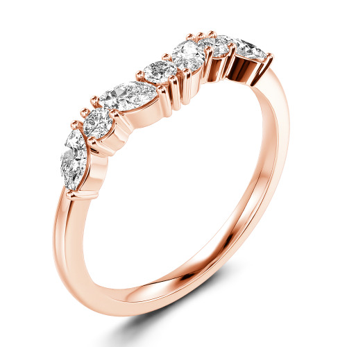 Jeulia "Never Withering Petals" 10K/14K/18K Gold Platinum Band