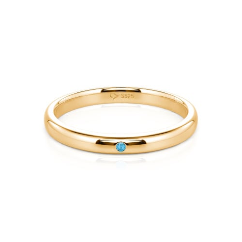 Jeulia Round Cut Sterling Silver Classic Band