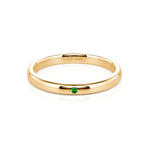 Jeulia Round Cut Sterling Silver Classic Band