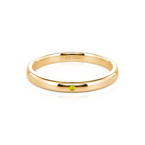 Jeulia Round Cut Sterling Silver Classic Band