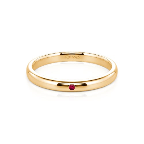 Jeulia Round Cut Sterling Silver Classic Band