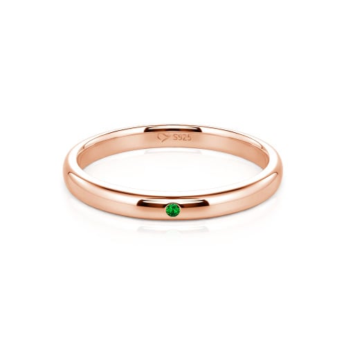Jeulia Round Cut Sterling Silver Classic Band