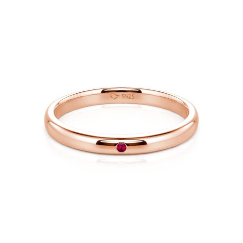 Jeulia Round Cut Sterling Silver Classic Band