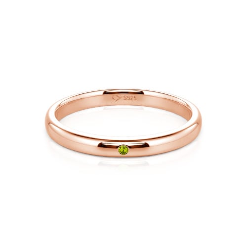 Jeulia Round Cut Sterling Silver Classic Band