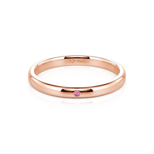 Jeulia Round Cut Sterling Silver Classic Band