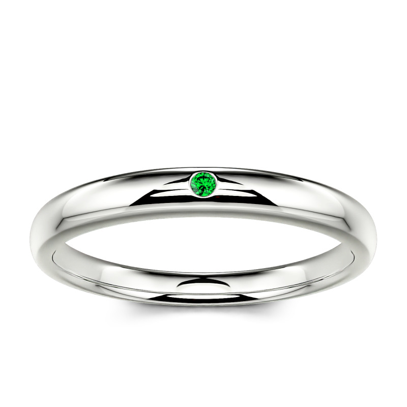 Jeulia Bague classique Coupe Ronde Argent Sterling