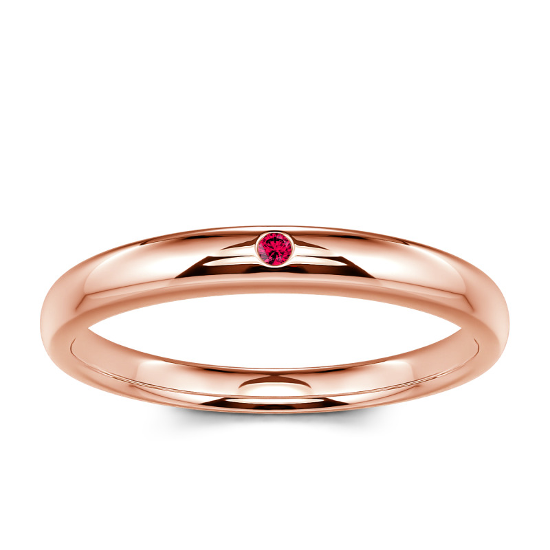 Jeulia Bague classique Coupe Ronde Argent Sterling
