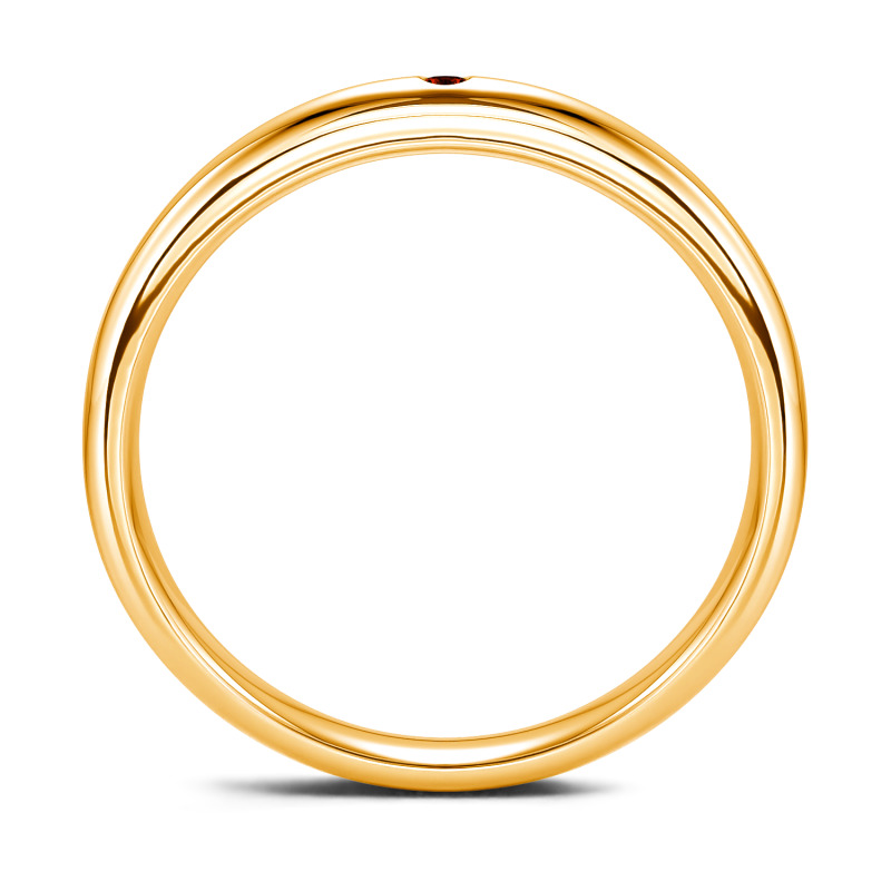 Jeulia Anillo clásico de corte redondo de plata de ley