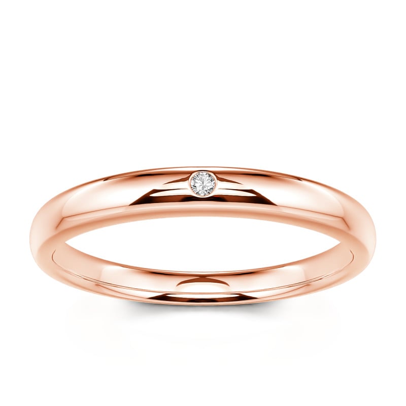 Jeulia 10K/14K/18K Gold Platinum Round Cut Classic Band
