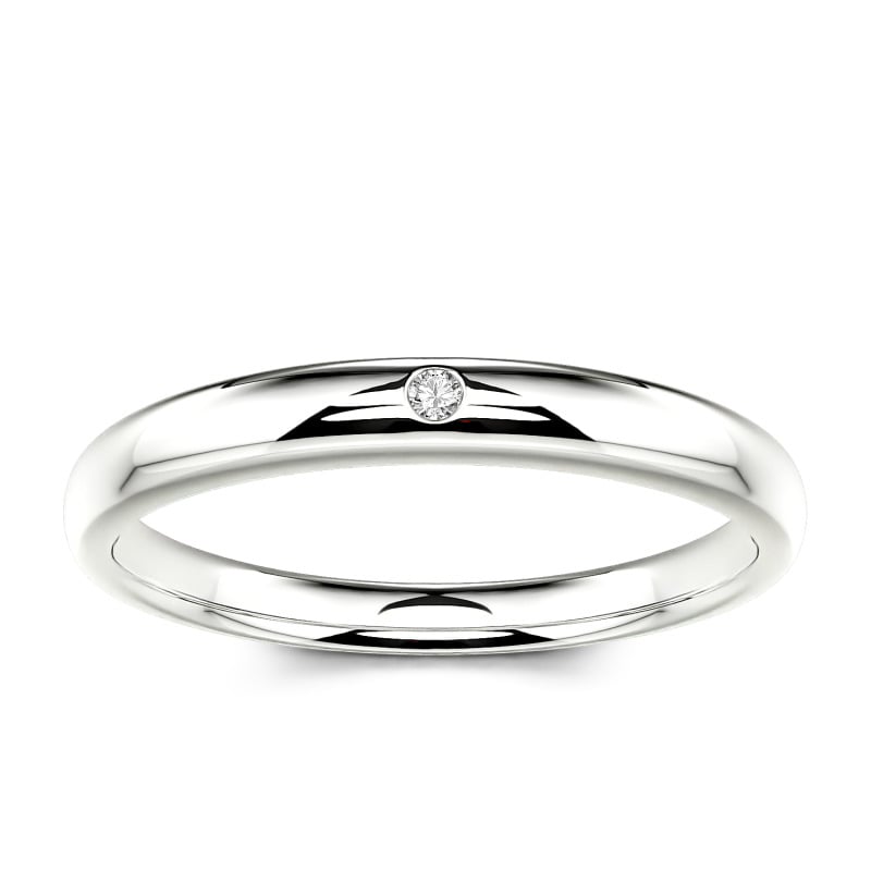 Jeulia 10K/14K/18K Gold Platinum Round Cut Classic Band