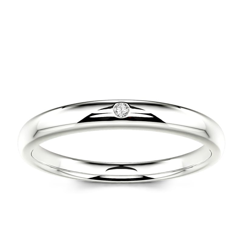 Jeulia 10K/14K/18K Gold Platinum Round Cut Classic Band