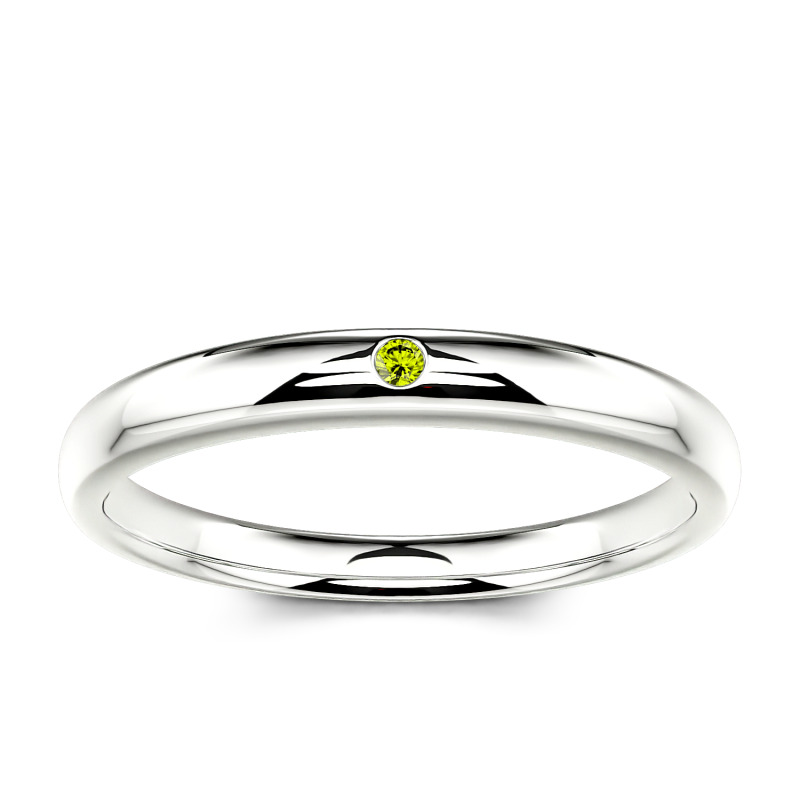 Jeulia 10K/14K/18K Gold Platinum Round Cut Classic Band