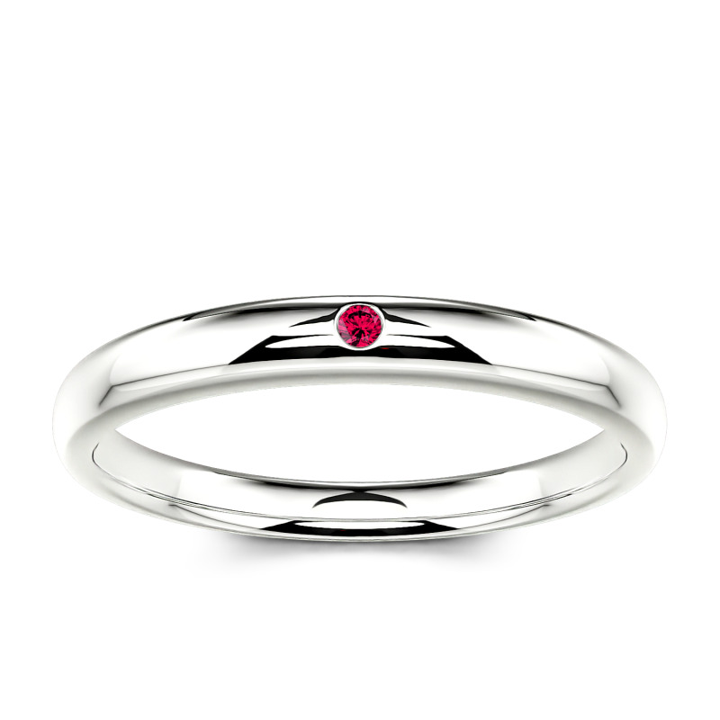Jeulia Anillo 10K/14K/18K oro clásico de corte redondo
