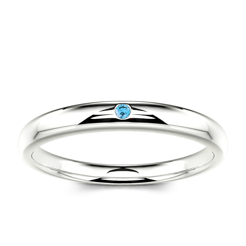 Jeulia Anillo 10K/14K/18K oro clásico de corte redondo