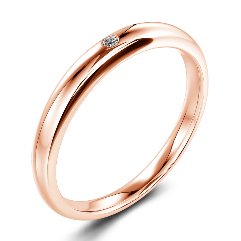 Gold Rings-Round Cut Classic Band