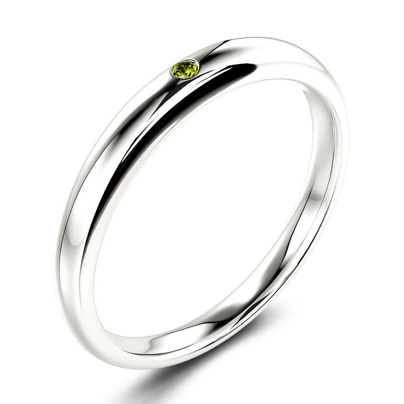 Jeulia 10K/14K/18K Gold Platinum Round Cut Classic Band