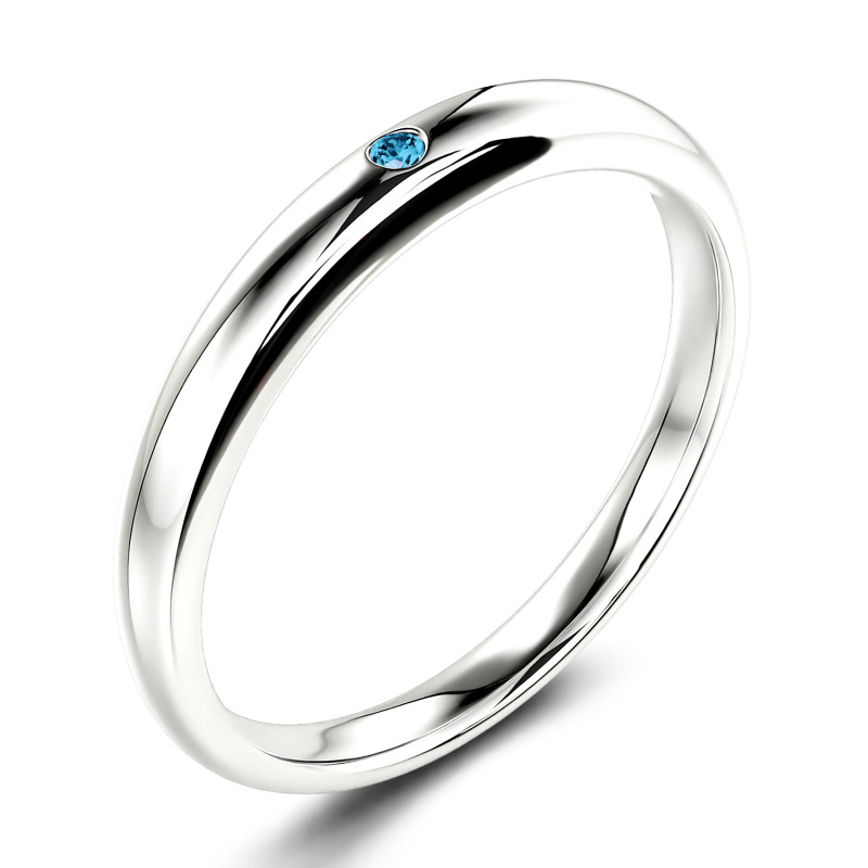 Jeulia Anillo 10K/14K/18K oro clásico de corte redondo