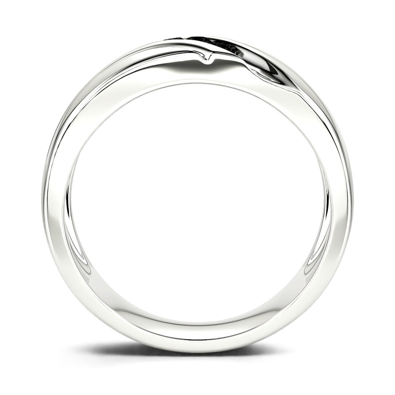 Jeulia Fedine Fidanzamento per Uomo Taglio Smeraldo in Argento Sterling