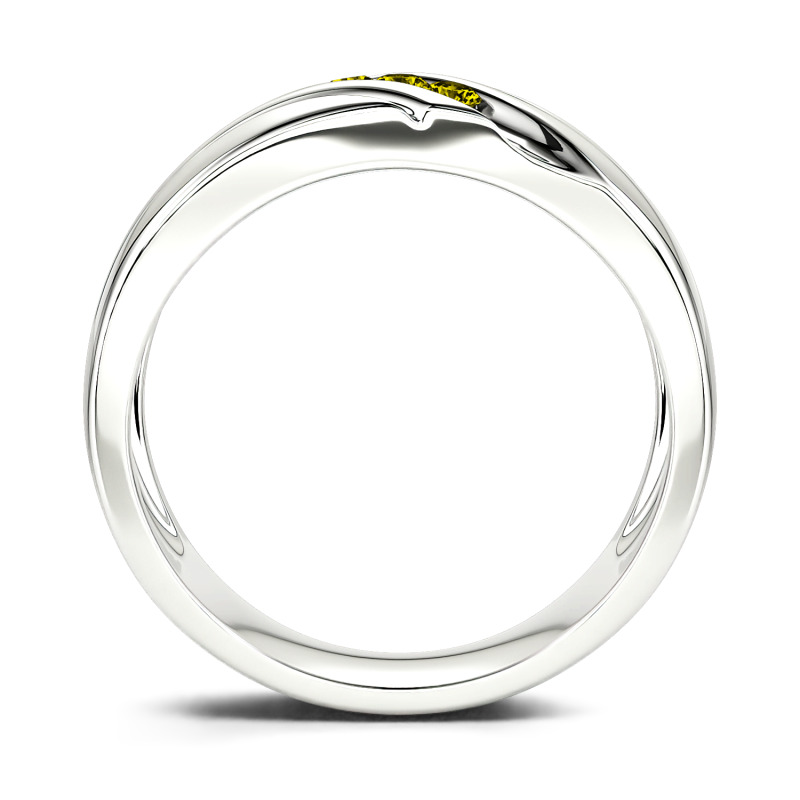 Jeulia Anillo 10K/14K/18K oro para hombre con corte redondo