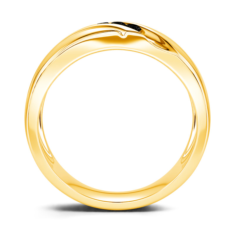 Jeulia Anillo 10K/14K/18K oro para hombre con corte redondo