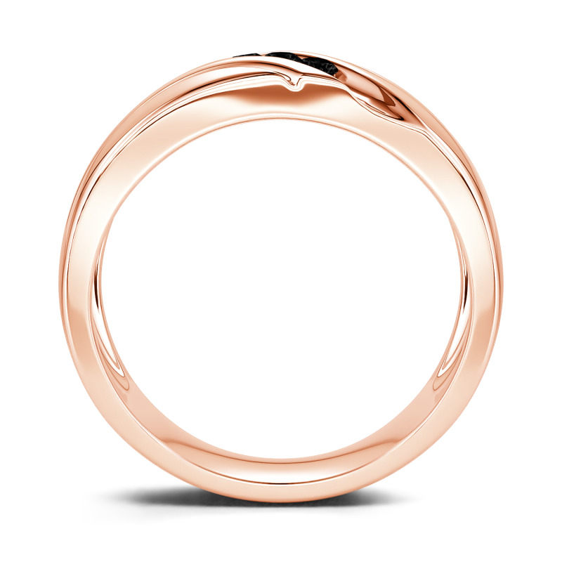 Jeulia Anillo 10K/14K/18K oro para hombre con corte redondo