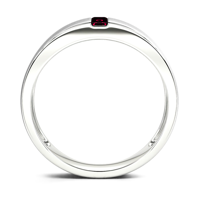 Jeulia Smaragdslipad Classic-ring i sterlingsilver för herr