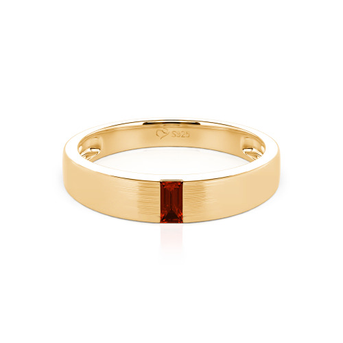 Jeulia Emerald Cut Men's Classic Band