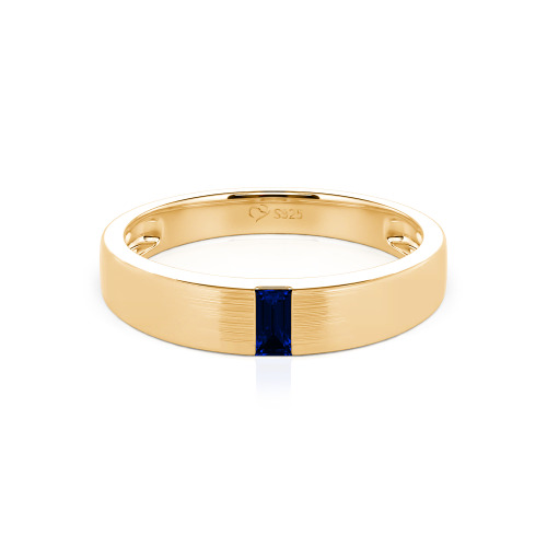Jeulia Emerald Cut Men's Classic Band
