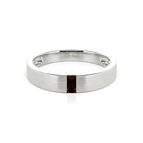 Jeulia Emerald Cut Men's Classic Band