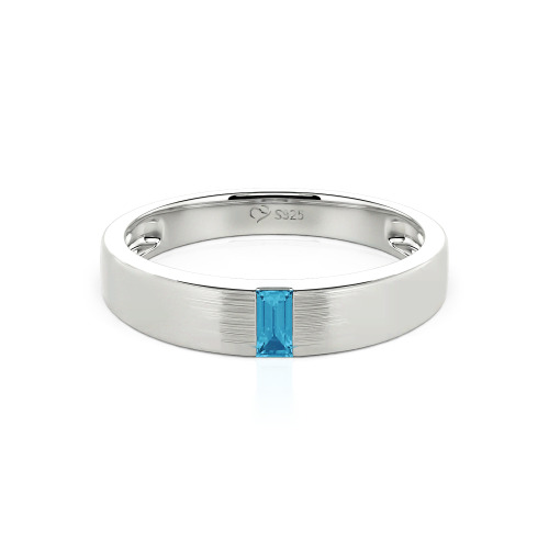 Jeulia Emerald Cut Men's Classic Band