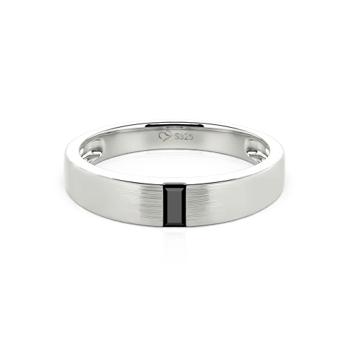 Jeulia Emerald Cut Men's Classic Band