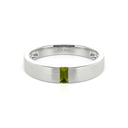 Jeulia Emerald Cut Men's Classic Band