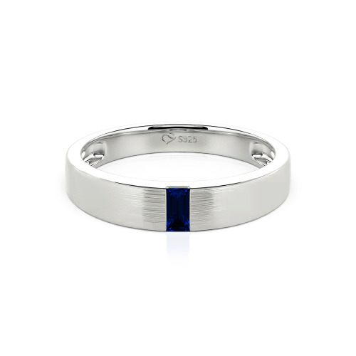 Jeulia Emerald Cut Men's Classic Band