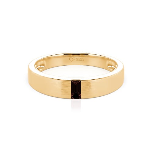 Jeulia Emerald Cut Men's Classic Band