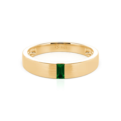 Jeulia Emerald Cut Men's Classic Band