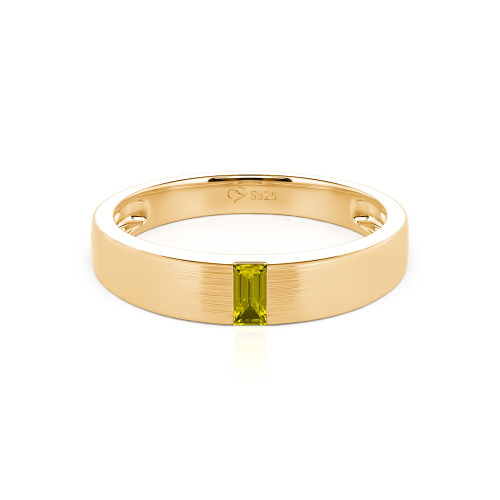 Jeulia Emerald Cut Men's Classic Band